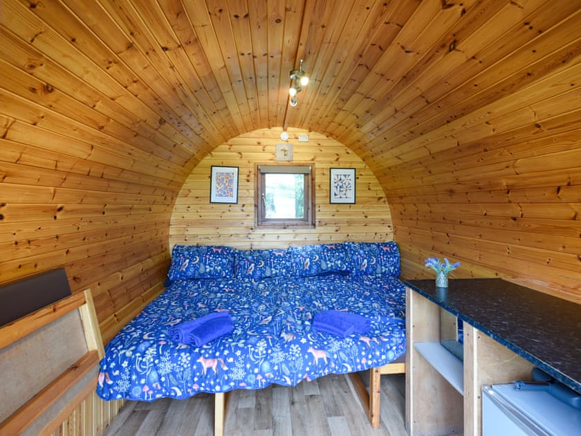 Open plan living space | Oak - Glamping Pod - Castle Farm Holidays Shropshire, Oswestry