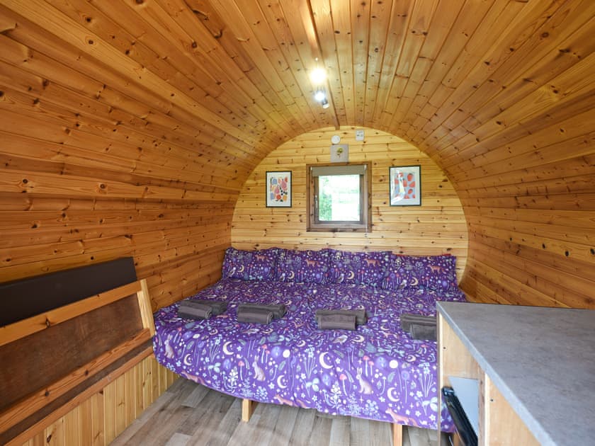 Open plan living space | Willow - Glamping Pod - Castle Farm Holidays Shropshire, Oswestry