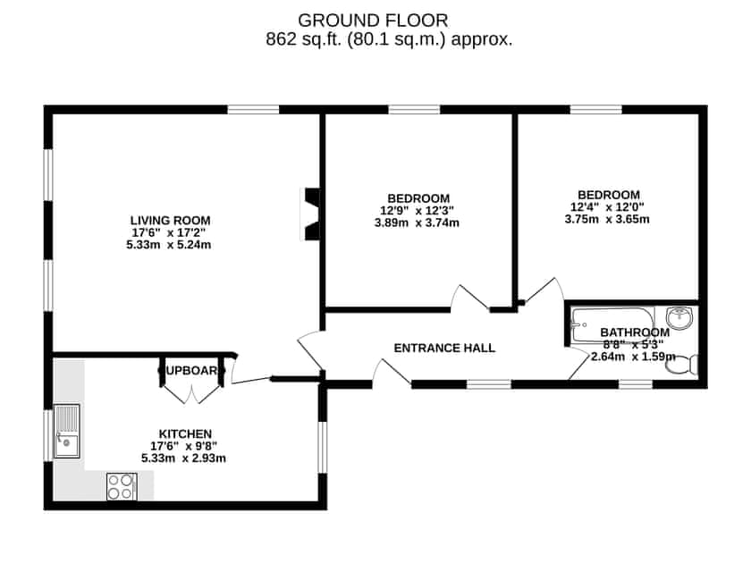 Floor plan | Pigeon Cote - Keld Head Farm Holiday Cottages, Pickering