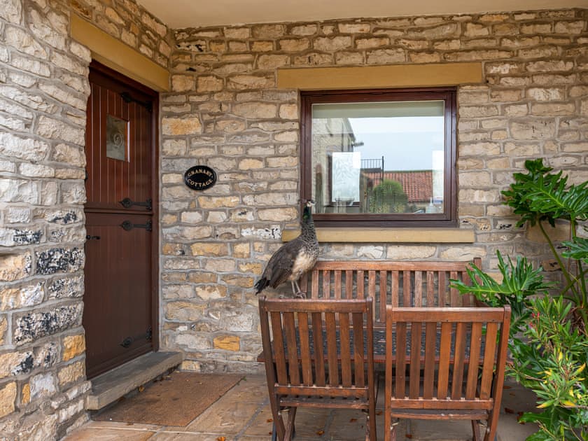 Sitting-out-area | Granary Cottage - Keld Head Farm Holiday Cottages, Pickering