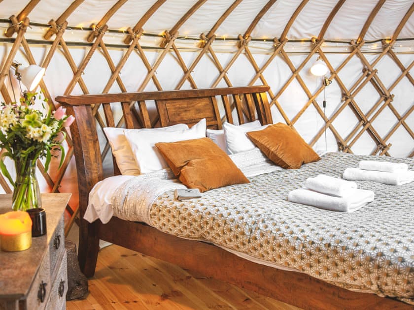 Double bedroom | Willow Yurt - Walnut Farm, Beaminster