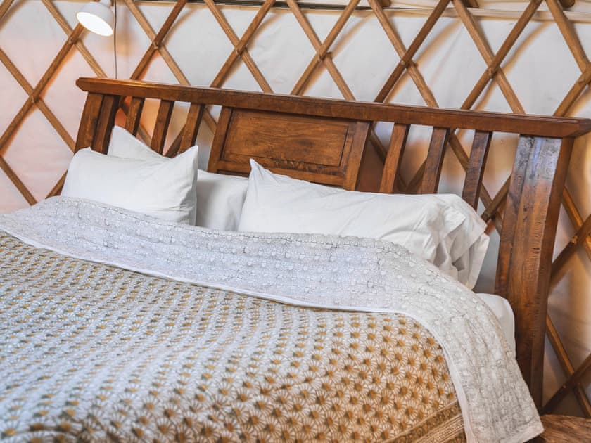 Double bedroom | Willow Yurt - Walnut Farm, Beaminster