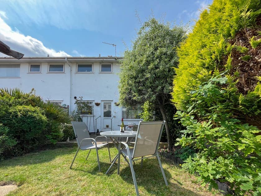 Sitting-out-area | Little Orme Cottage, Penhryn Bay, near Llandudno