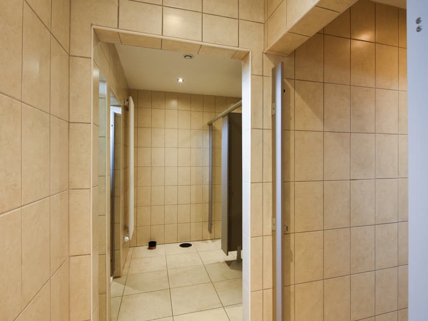 Bathroom | Oak - Glamping Pod - Castle Farm Holidays Shropshire, Oswestry