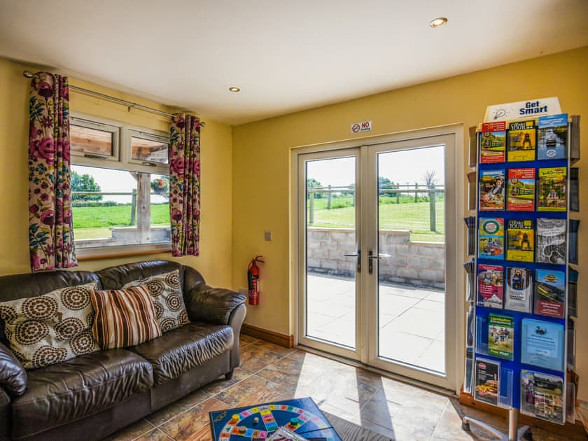 Living area | Bluebell - Shepherd Hut - Castle Farm Holidays Shropshire, Oswestry