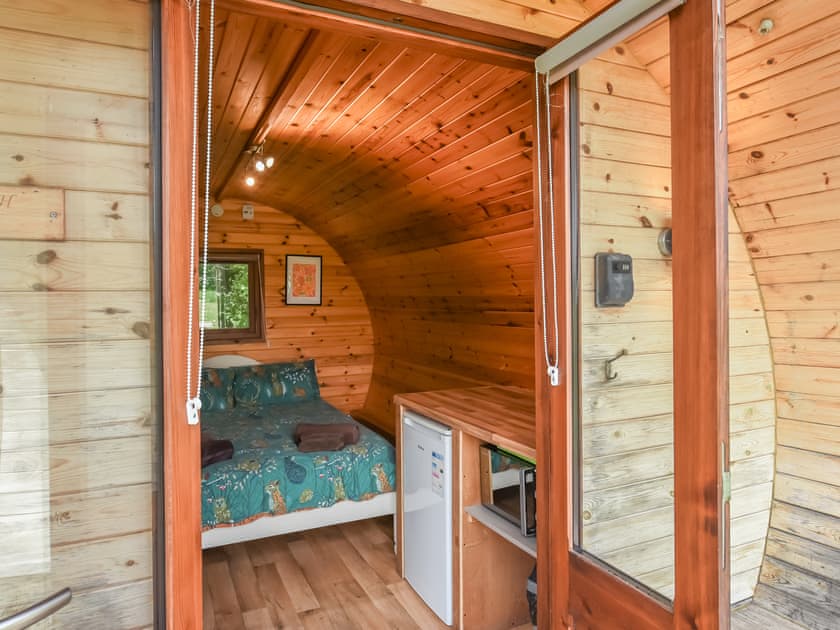 Double bedroom | Ash - Glamping Pod - Castle Farm Holidays Shropshire, Oswestry