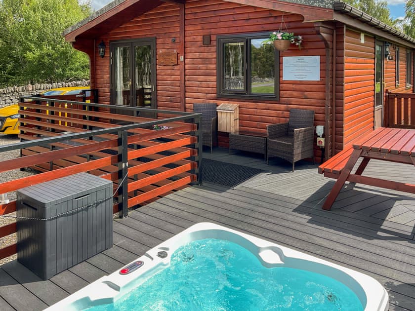 Hot tub | Wildcat Lodge, Glentruim, near Newtonmore