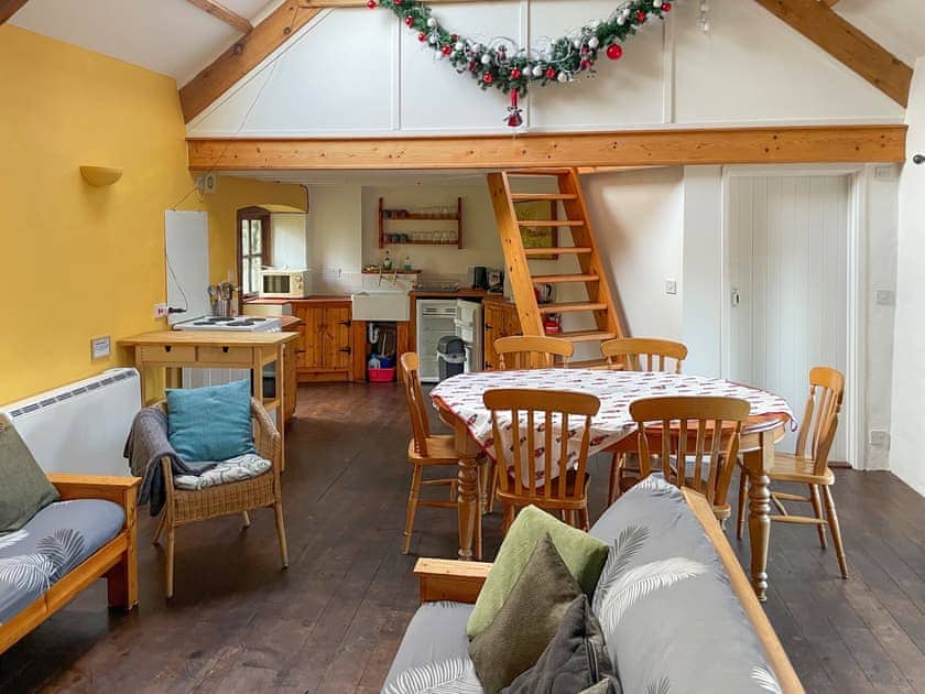 Open plan living space | Hayloft - The Long Barn, Fishguard