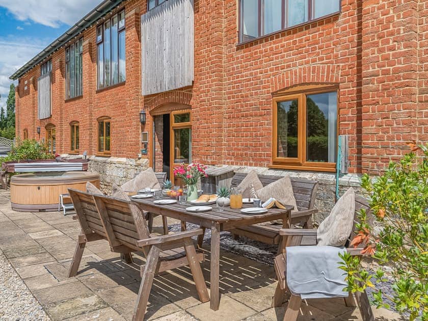 Sitting-out-area | The Victorian Barn- Leopold - The Victorian Barn, Blandford Forum