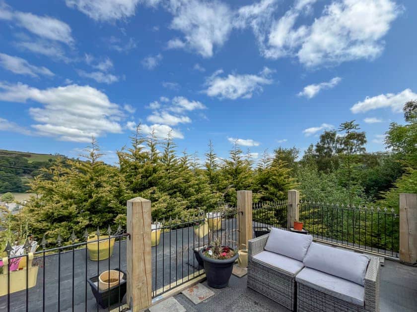 Terrace | Fronfanol - Llanfairtalhaiarn Retreats, Llanfairtalhaiarn