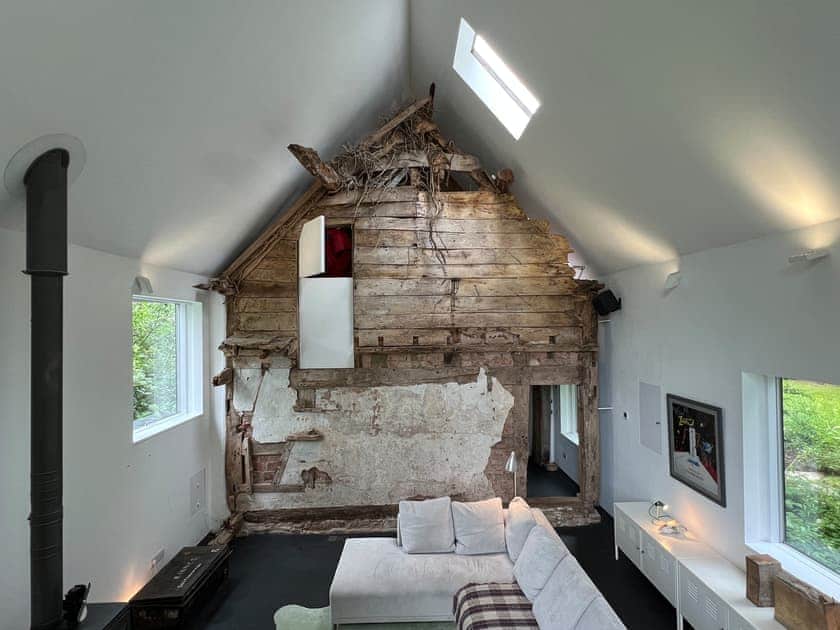 The main living room looking towards the ruin | Croft Lodge Studio, Leominster