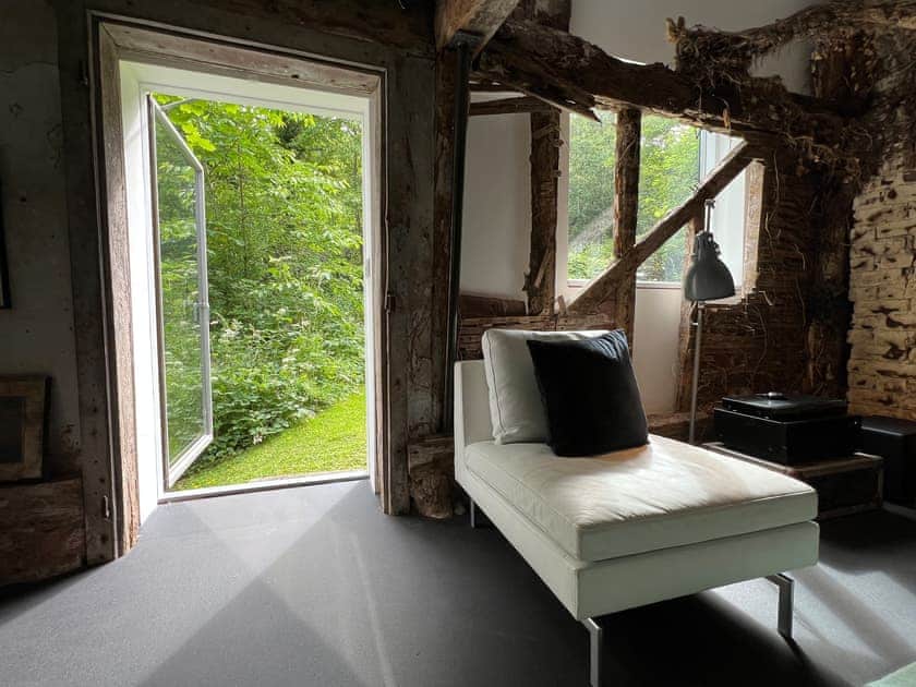 The snug with door to the garden  | Croft Lodge Studio, Leominster