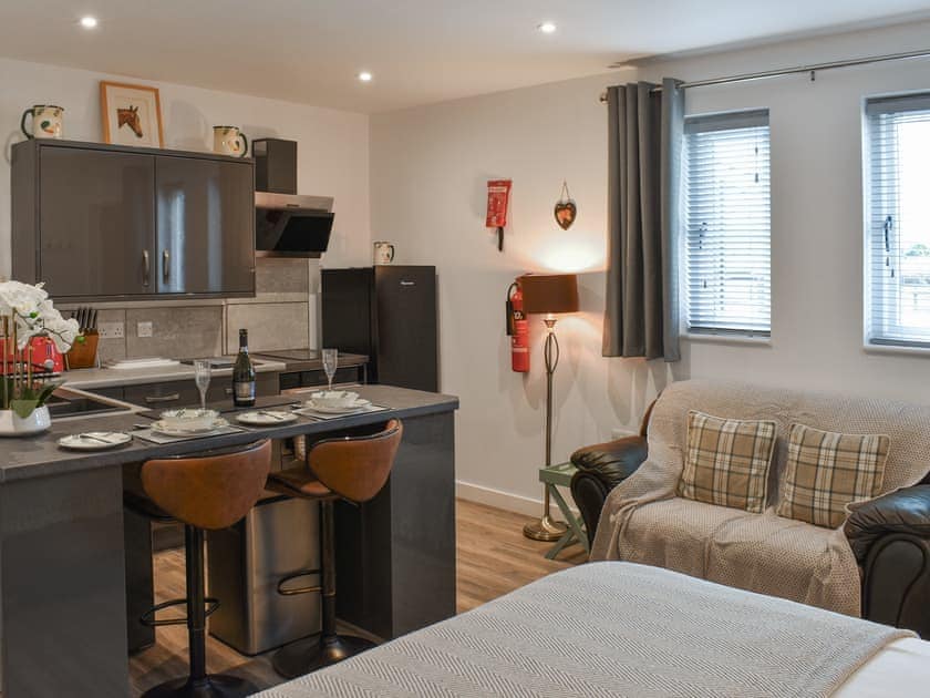 Open plan living space | Ashen Equestrian : Saddlers - Ashen Equestrian, Ashen, near Clare