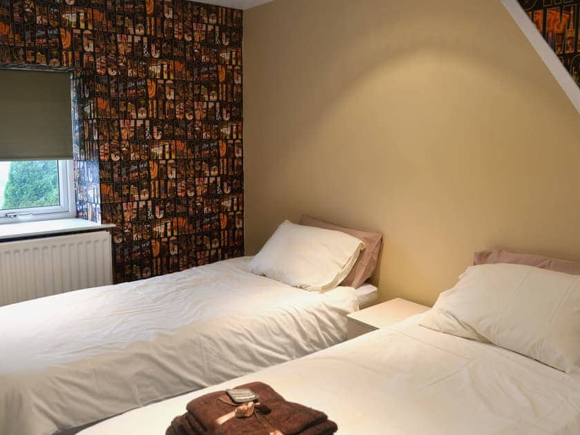 The twin bedroom is both comfortable and relaxing | Carreg Y Garth Isaf, Rhiwlas near Bangor