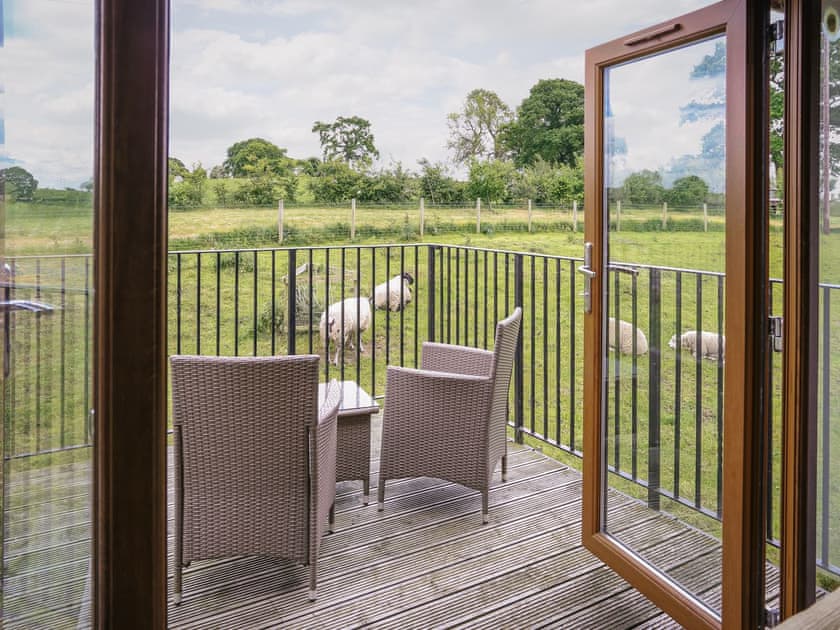 Rural views from lounge | Drover’s Barn - Millmoor Farm, Bickley, near Malpas