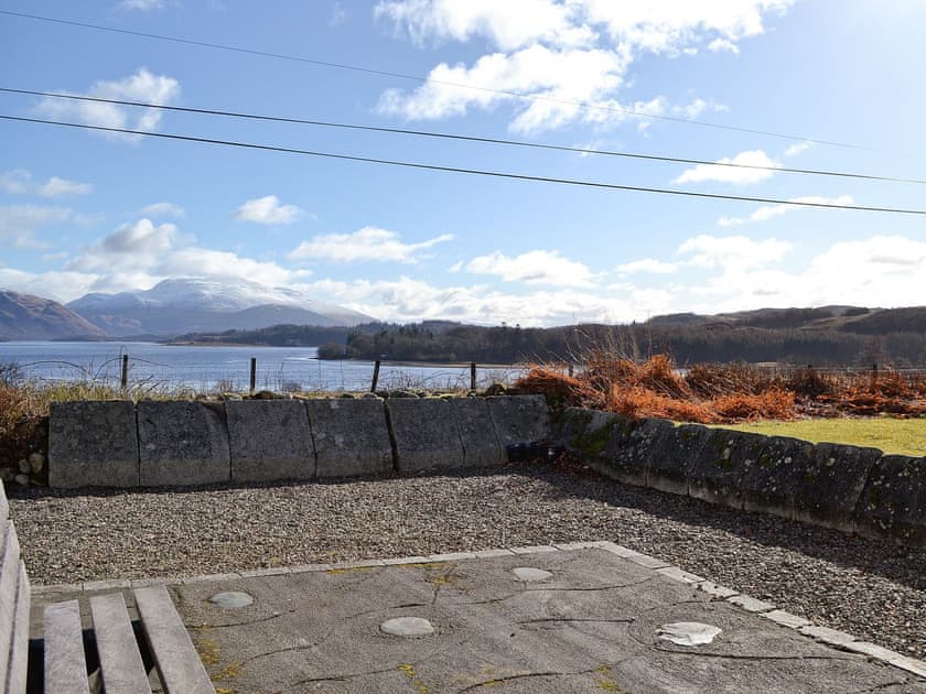 seating area with magnificent views | Tigh Grianach, North Connel, near Oban