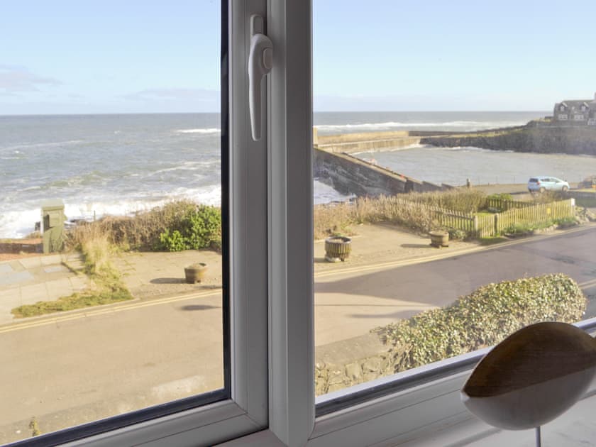 Great views over harbour and coast from double bedroom | Craster View, Craster near Alnwick