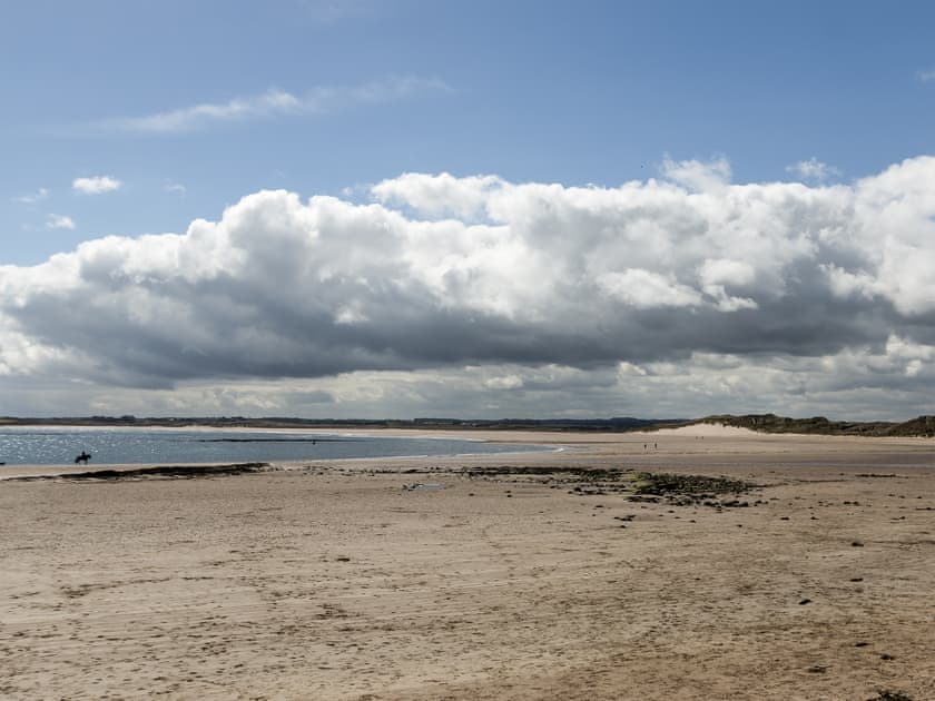 Local beach viewed from balcony | Bayview, Beadnell