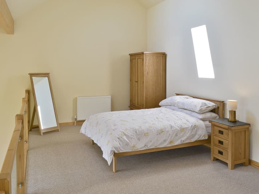 Comfortable mezzanine double bedroom | Orchid Lodge - Springwater Lakes, Hainford, near Norwich