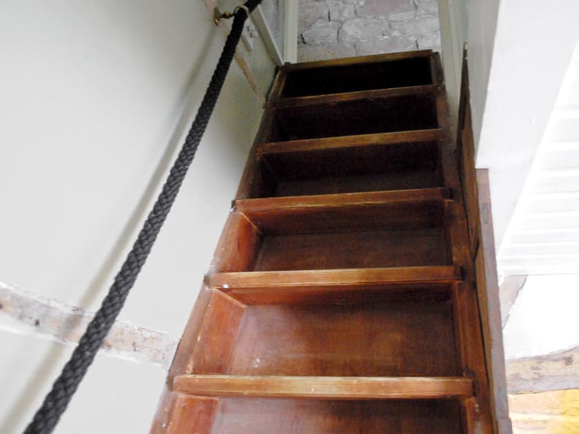 Very steep stairs to bedroom | The Manor House, Alport, near Bakewell