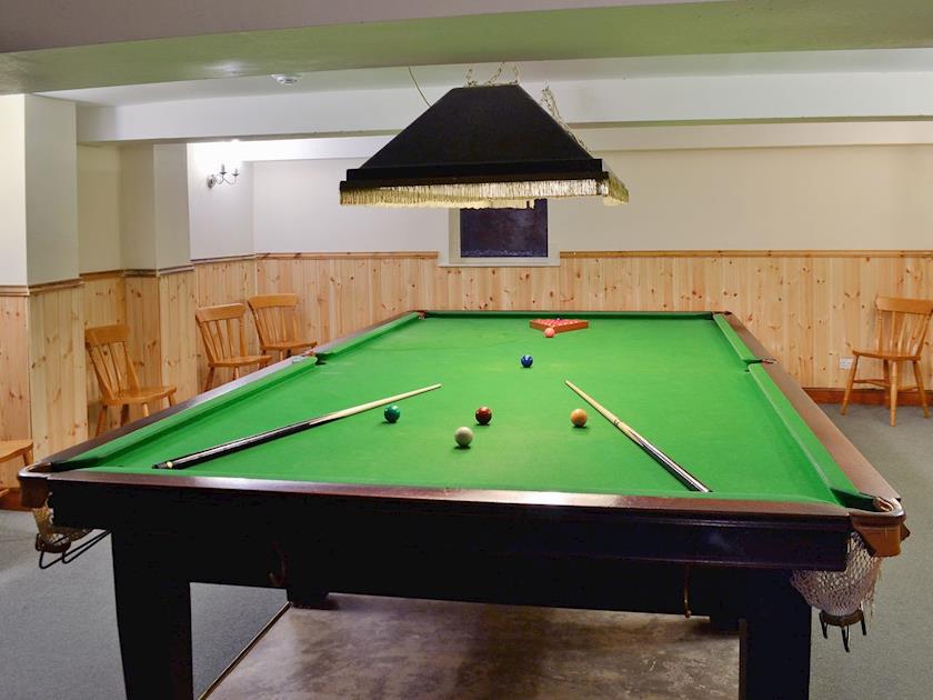 Games room with full sized snooker table | Somersal Farmhouse, Somersal Herbert, Ashbourne