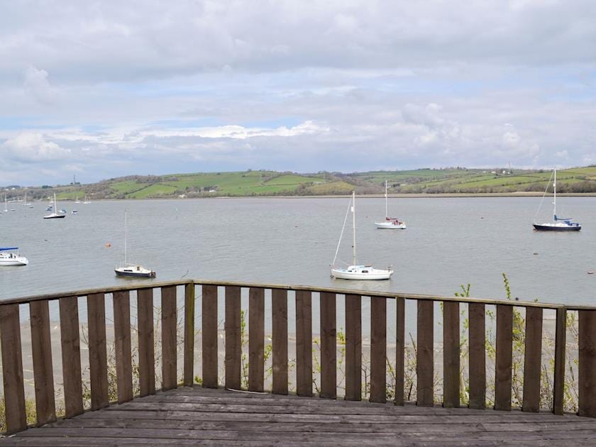 View over lake from terrace | Tamar View, Cargreen Village, near Plymouth
