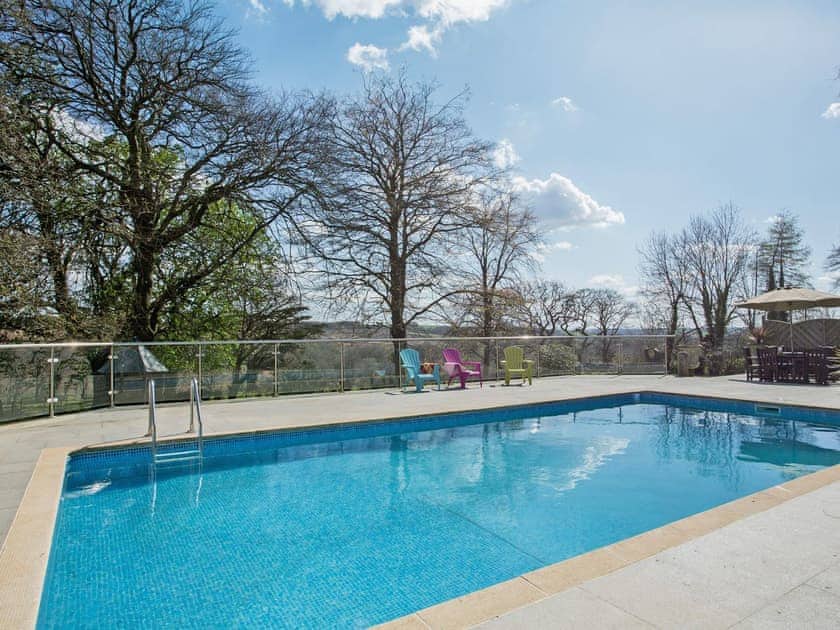 Luxurious private, outdoor heated swimming pool | Ratherton House, Holsworthy, near Bude