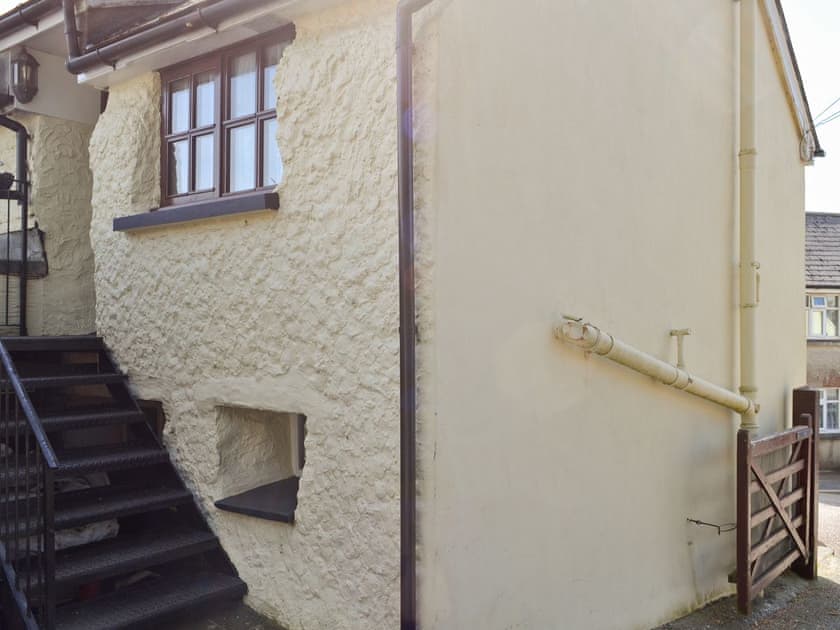 Entrance to the flat at rear of property | The Bridge Inn Apartment, Bridgerule, near Bude
