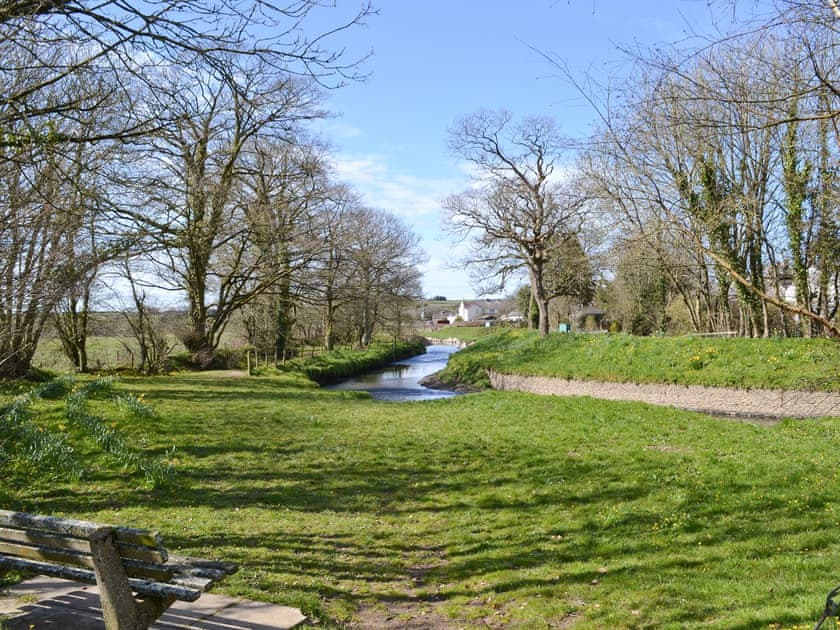 The Tamar River runs past the property | The Bridge Inn Apartment, Bridgerule, near Bude