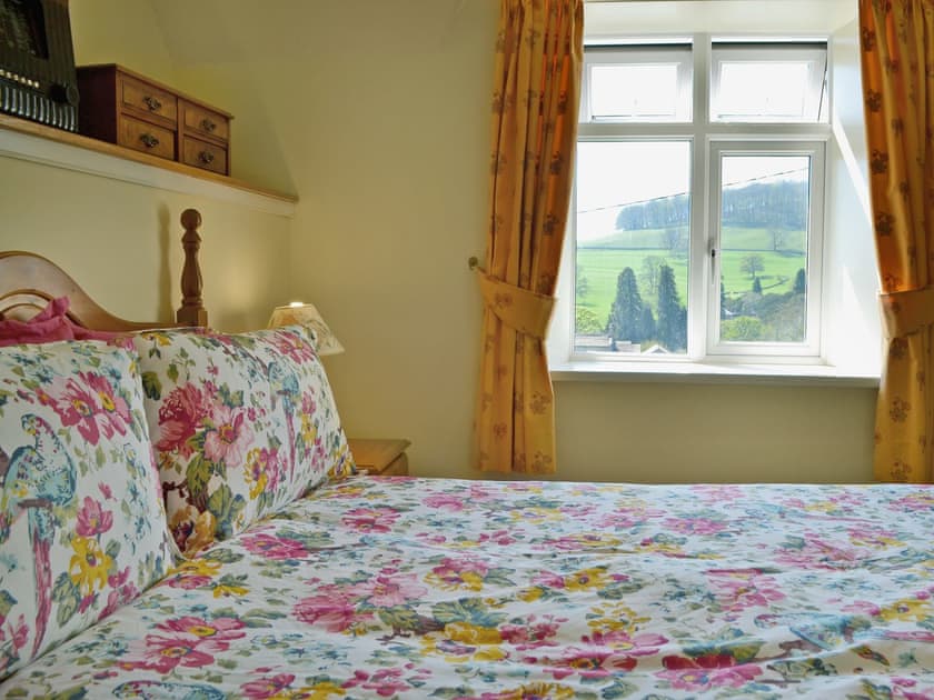 Double bedroom with countryside views | Bumblebee Cottage, Marske near Richmond