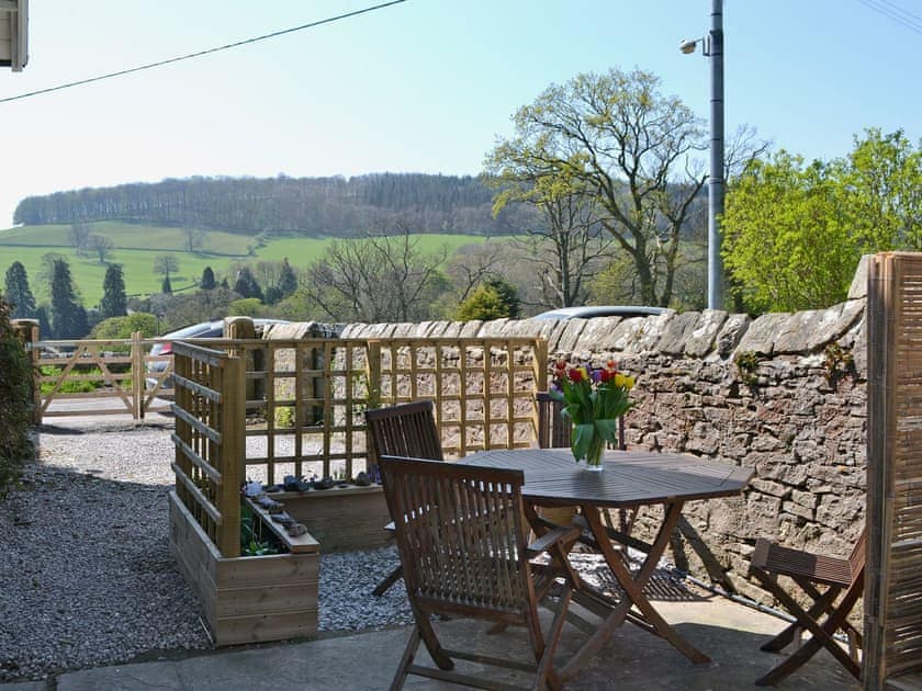 Private patio with superb views | Bumblebee Cottage, Marske near Richmond