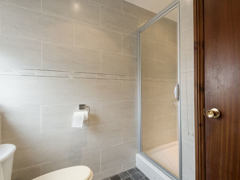 En-suite shower room | Oaklands, Langrigg, near Cockermouth