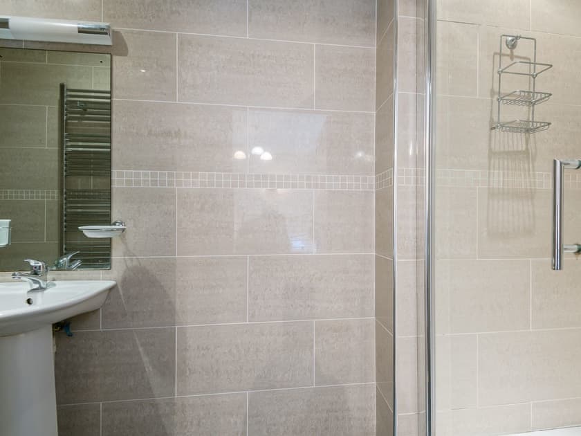 En-suite shower room | Oaklands, Langrigg, near Cockermouth