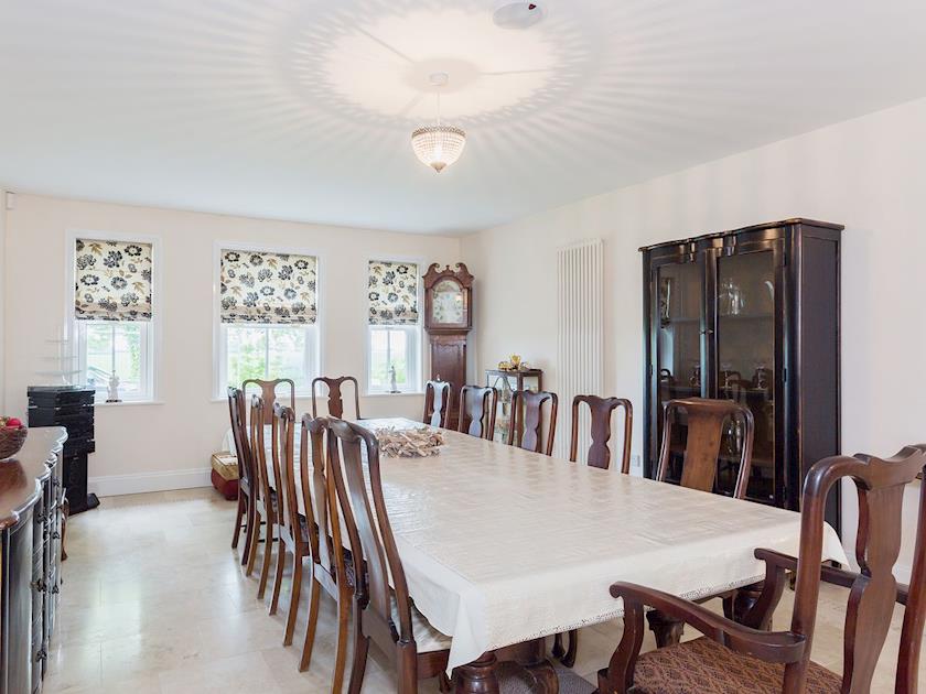 Formal dining room with elegant table and chairs | Yokefleet Cottage, Sandholme, near Beverley