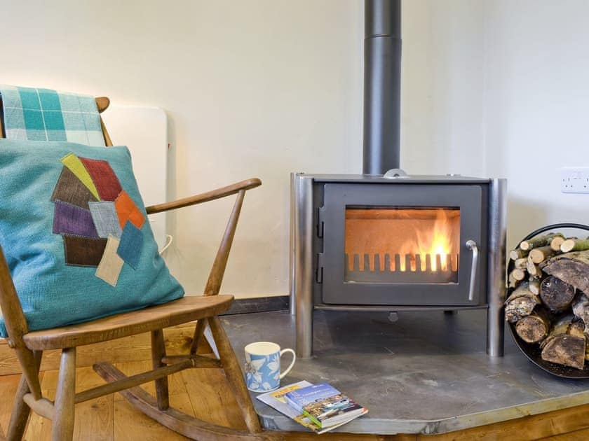 Warming wood-burner | Snuggle Cottage - Dolgoy Cottages, Llangrannog