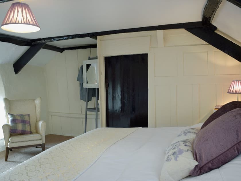 Comfortable double bedroom full of character | Ty Cornel, Aberporth, near Cardigan