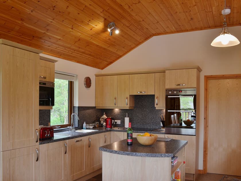 The stylish kitchen area | Rowanburn Lodge, Greystoke, near Penrith