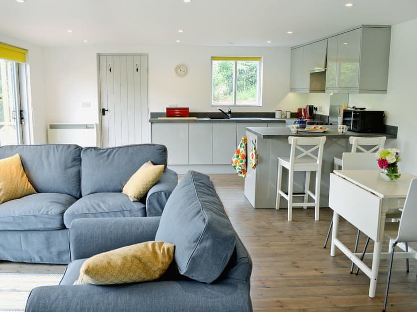 Open plan living/dining room/kitchen | The Shed with a View, Cadbury, near Crediton