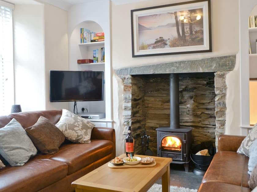 Cosy lounge with wood-burner | Water Howes Cottage, Ambleside
