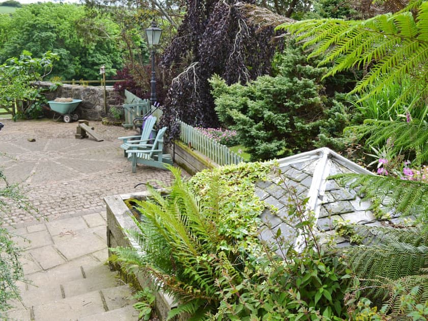 Patio area | Buzzard Barn - Tregidden Farm, St Martin, near Helston