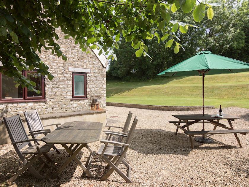 Ample outdoor seating | Bramble Cottage, Foxcote, near Radstock