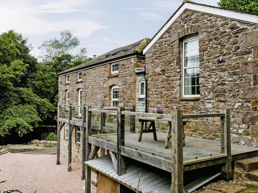Wonderful private terrace overlooking the river  | The Old Mill, Great Strickland near Penrith