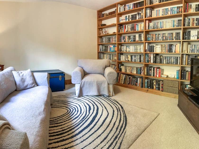 Excellent library room with a selection of DVDs and books | Cornant, Llechryd, near Cardigan