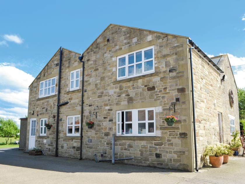 Extensively renovated, semi detached property - Property is on the left | Cartwheel Cottage, Longhorsley, near Rothbury