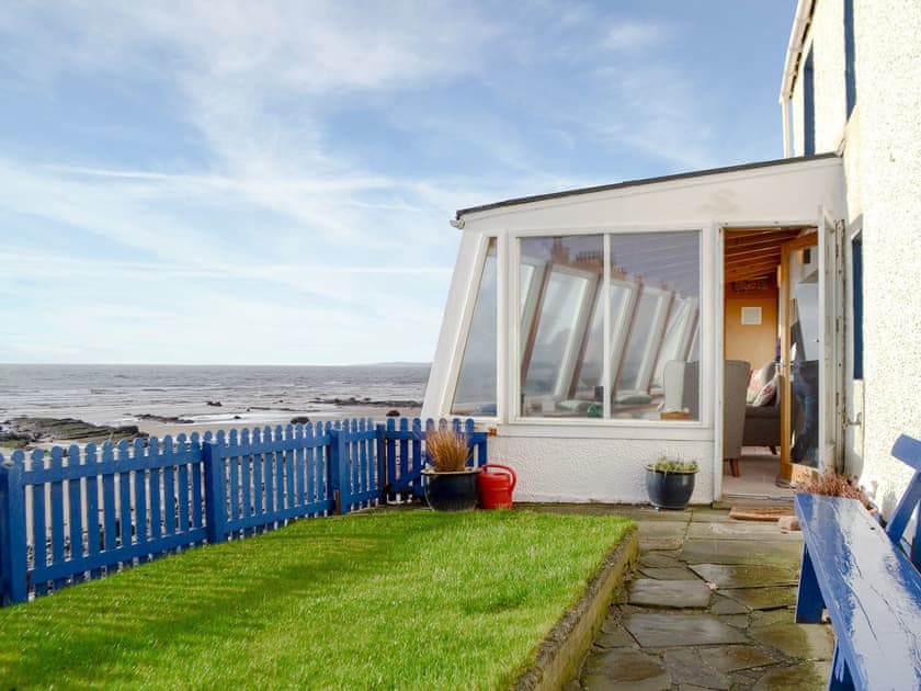 Exterior,  stunning position overlooking Largo Bay | White Cottage, Lower Largo, near Leven