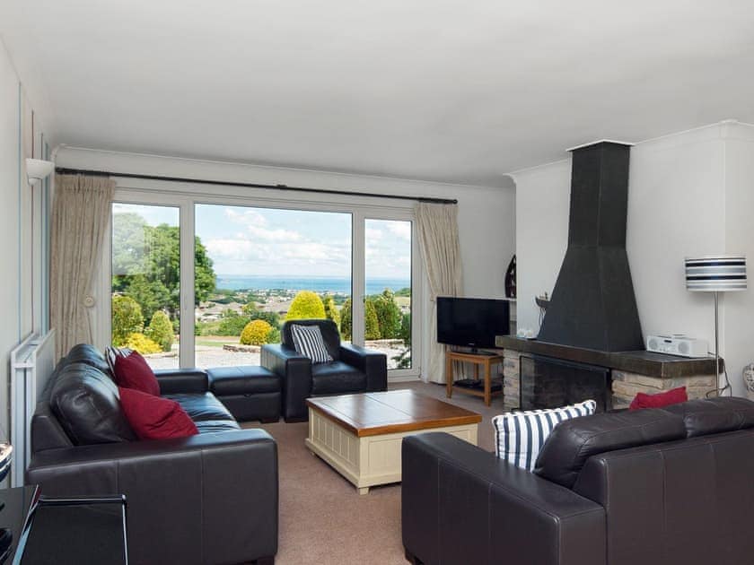 Spacious and light living room with uninterrupted views  | Penhill Chase, Hillhead, near Kingswear