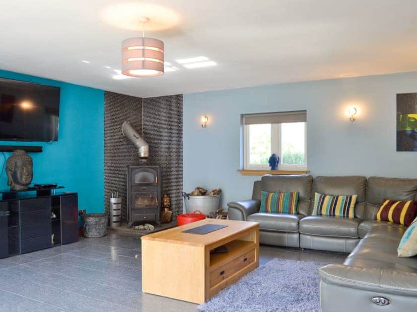 Large, comfortable living room with wood burner | The Ranch, Glen Massan, near Dunoon