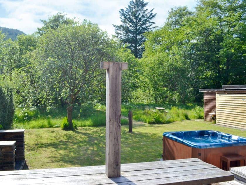 Garden and grounds with hot tub | The Ranch, Glen Massan, near Dunoon
