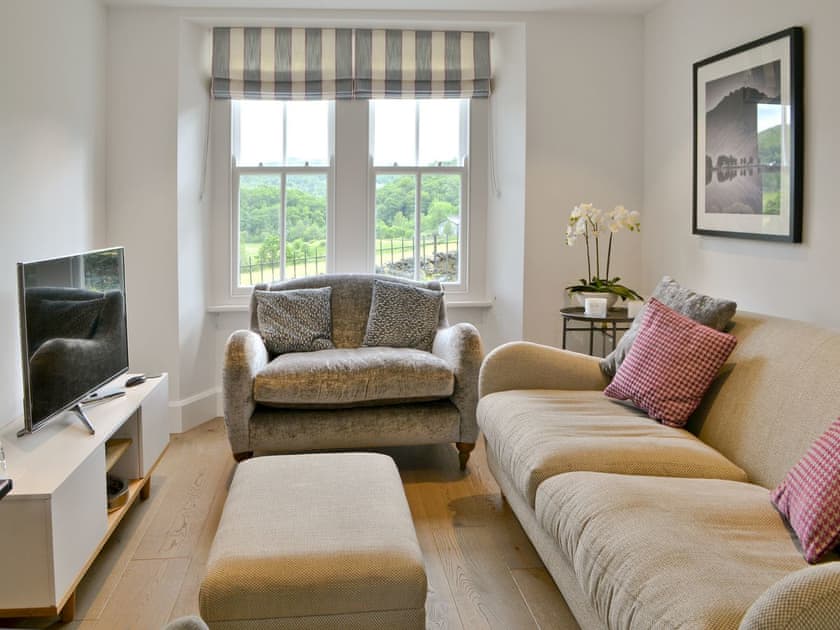 Attractive lounge area of open plan living space | Dale View, Little Langdale near Ambleside