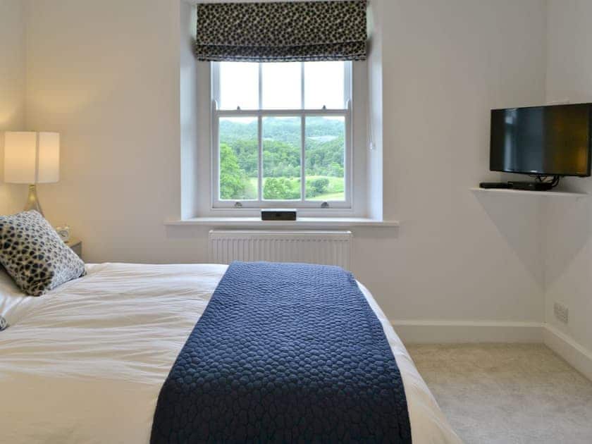 Wall mounted TV in double bedroom | Dale View, Little Langdale near Ambleside